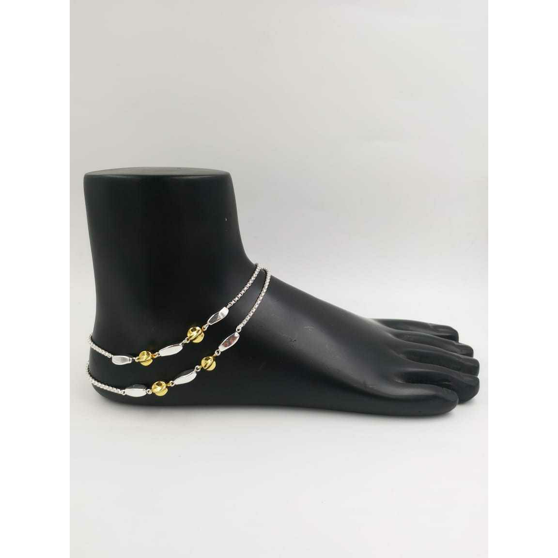 Single box golden bol hollow 92.5 anklet(payal) ms-2407