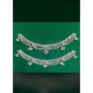 V&Karap Chain Jalar Type Casting Dimond Bajna(Bolti) Ghughru Handmade Payal Ms-2396