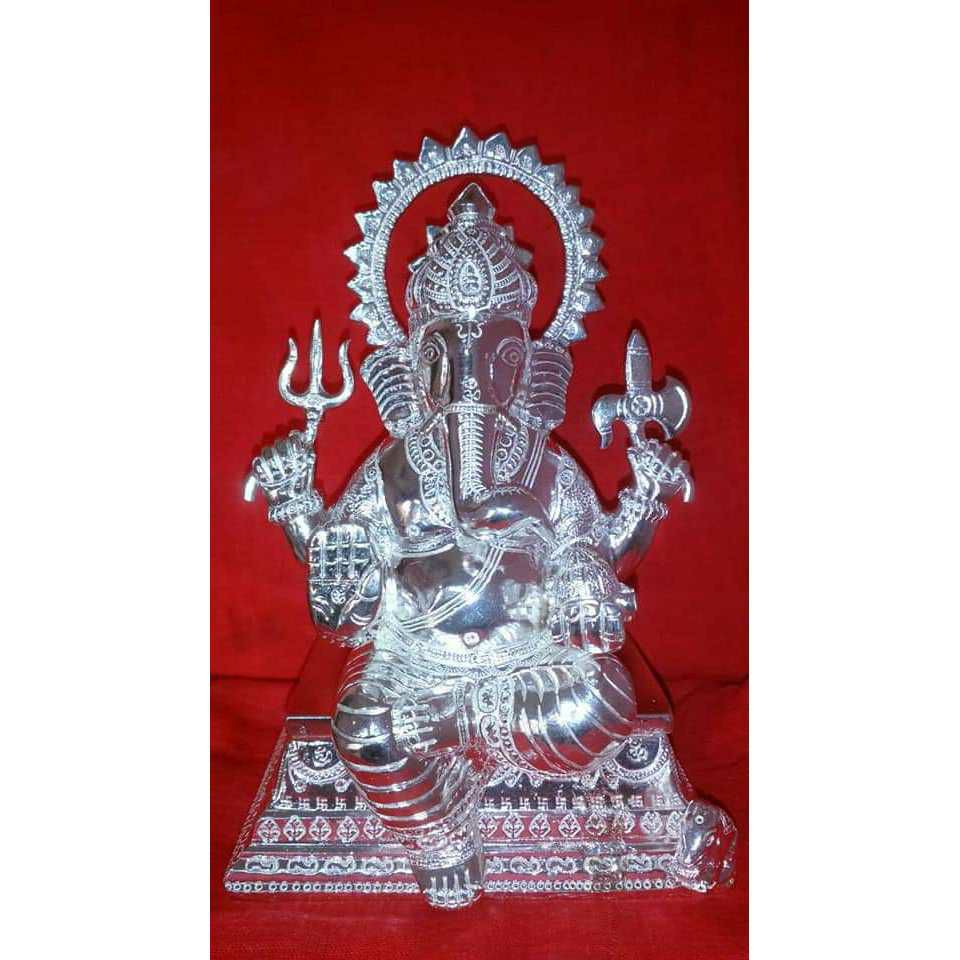 Unique Look Poli Betha Ganpatiji Murti(Bhagvan,God, Idols) Ms-2359