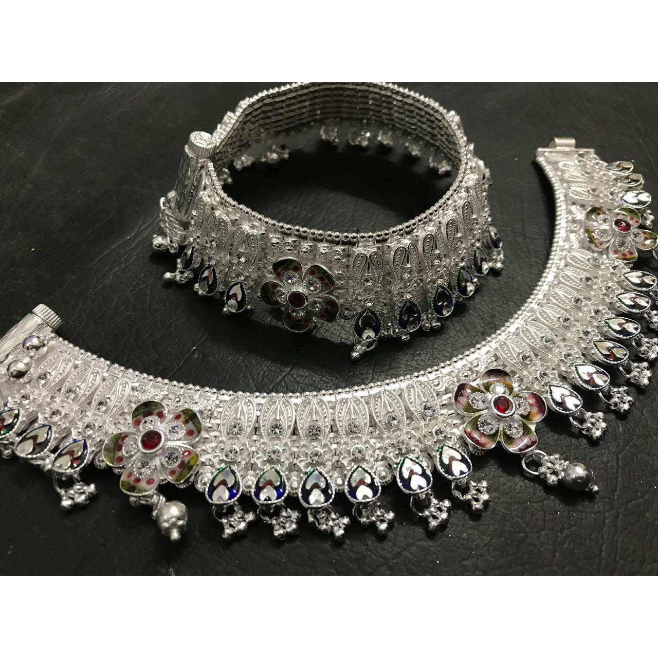 Plastic Mina Chol Dimond Nakshi Dull Finish Ramakda(Khilona)  Round Gola Rajkot Khili Payal Ms-2057