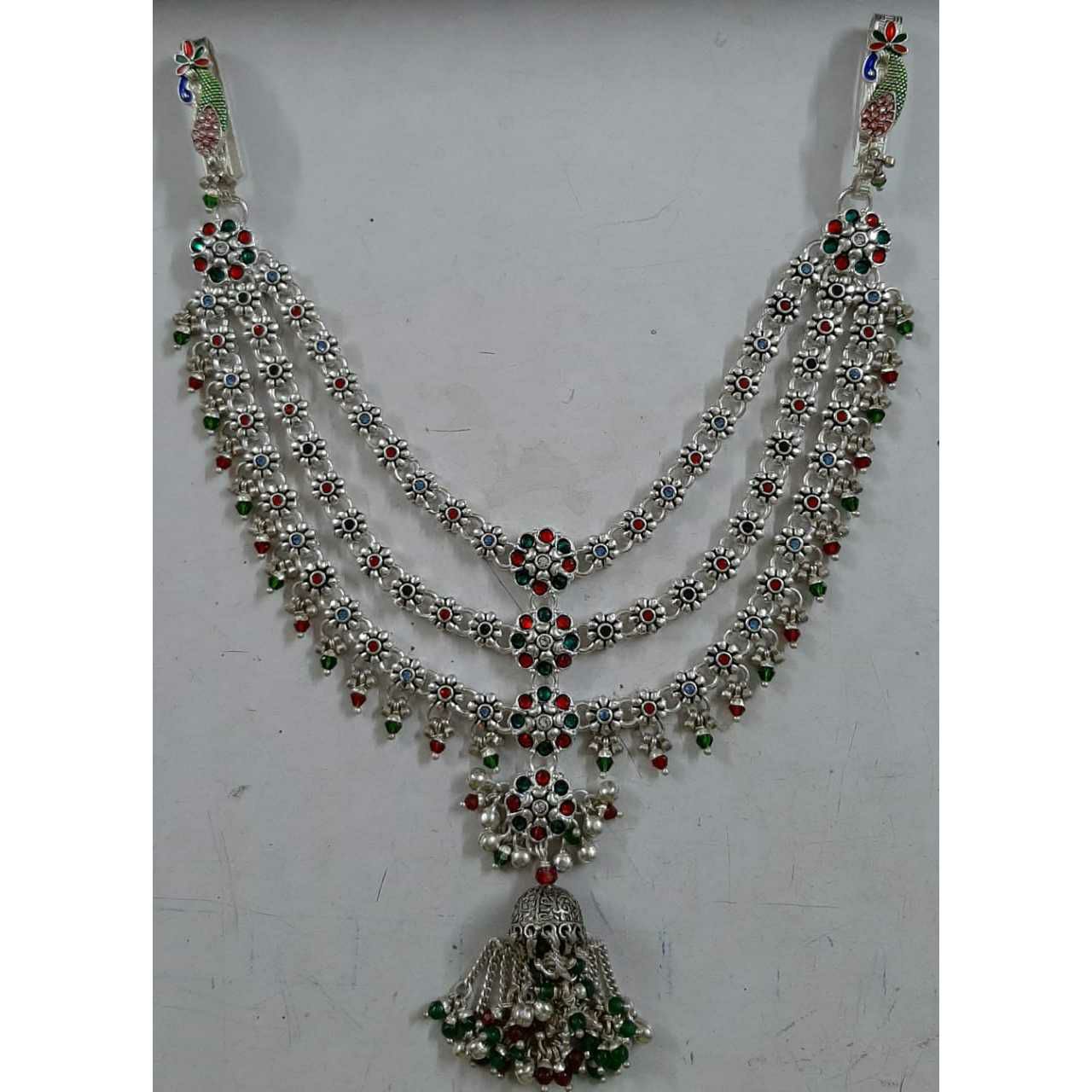 2(dabal) aakda 3(three,tin) sir Oxodize casting Jadtar Kundan mina moti juda kandora ms-2026