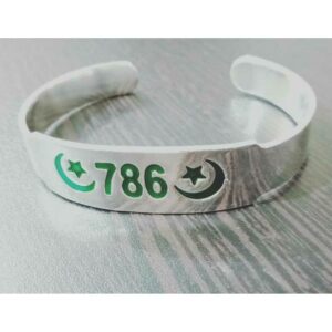 Jents half round 786 momediyan(musalman,muslim) kada bracelet ms-1441