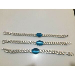 Jents Karap Chain Middle Blue Stone Salman Laki Ms-1347