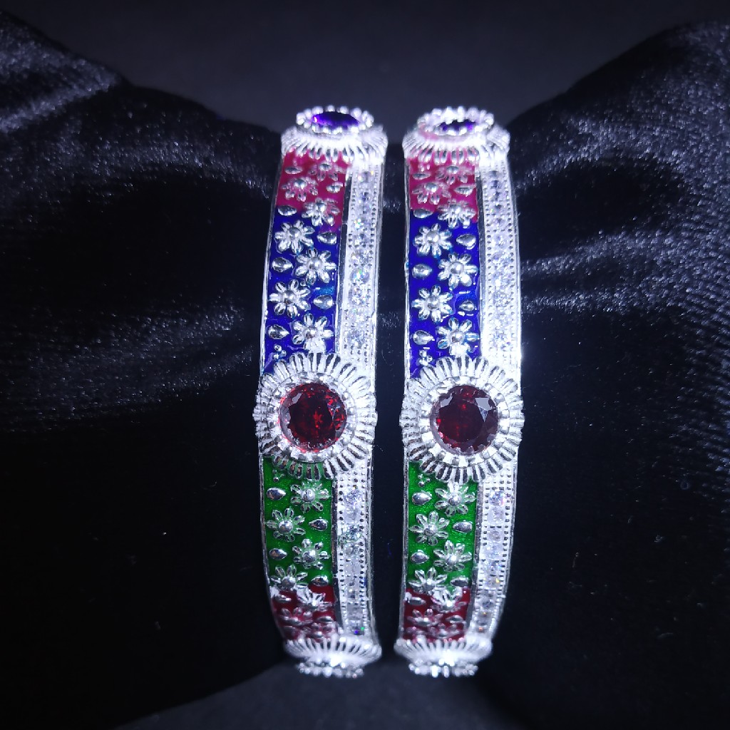 antique colorful Mina stone bangle