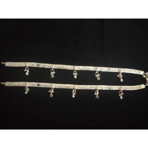 2 line sajan antique ramakda(khilona) casting diamond d-payal