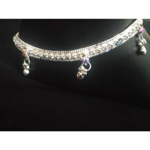 2 line sajan antique ramakda(khilona) casting diamond d-payal