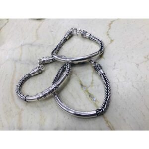 92.5 sterling silver Oxidised baccha kada