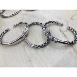 92.5 Sterling Silver baccha Oxidiesed Adjustable Kada