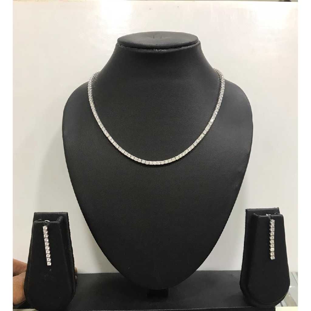 92.5 Sterling Silver Classic Necklace Set