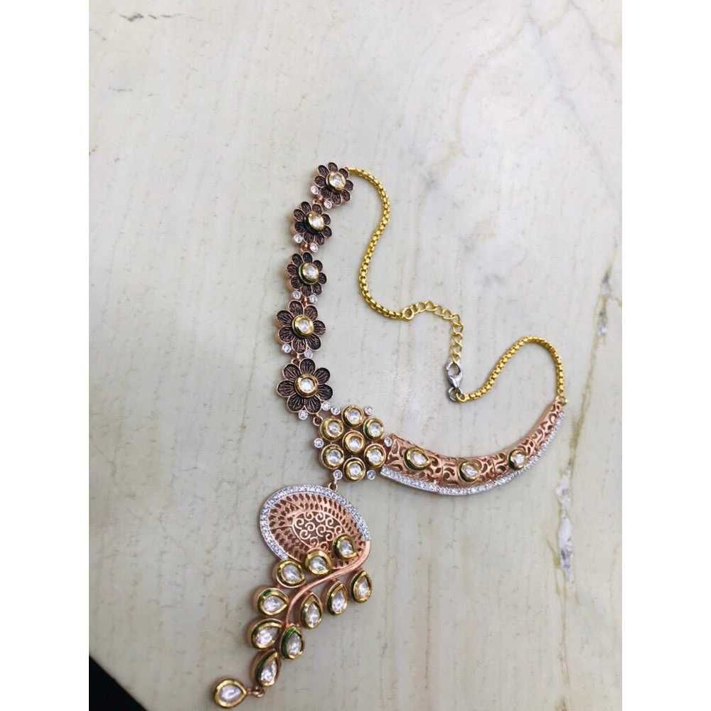 92.5 Sterling Silver Two Tone Necklace