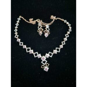 92.5 Sterling Silver Modern Designer Necklace Set