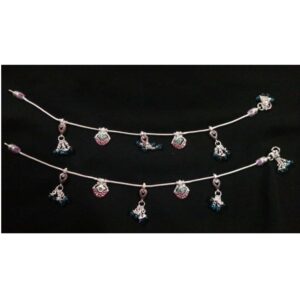 Traditional Silver Oxidised Payal