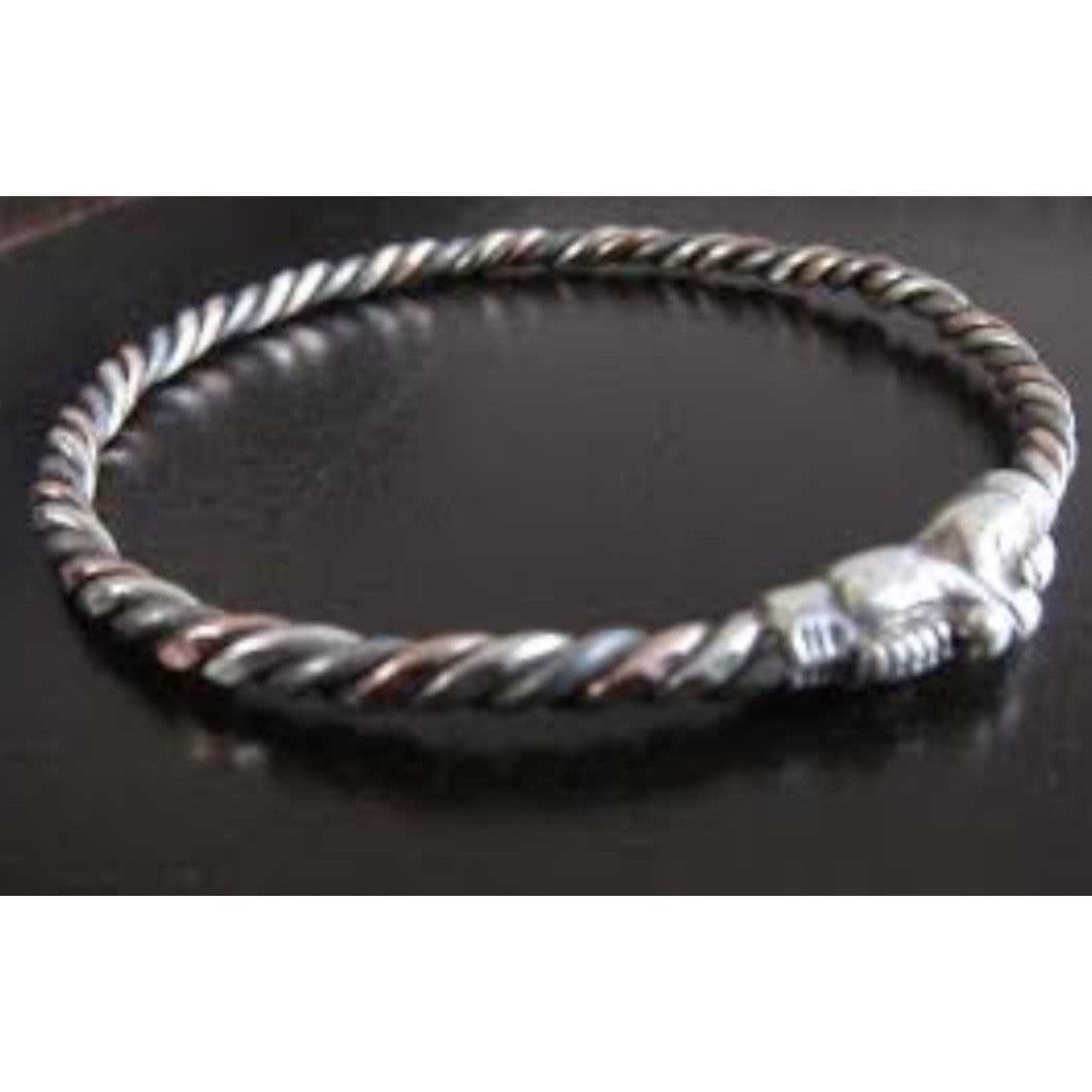 Silver Gents Indian Fancy Kada White