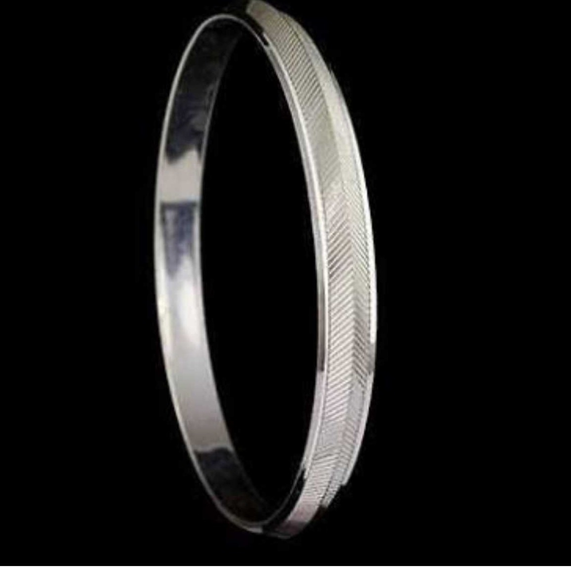 Silver Gents Indian Fancy Punjabi Kada White