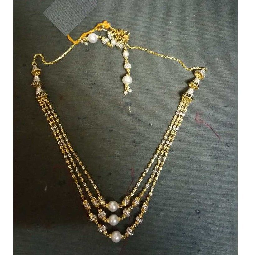 22KT Gold Ladies Vertical 3 Line Dokiya