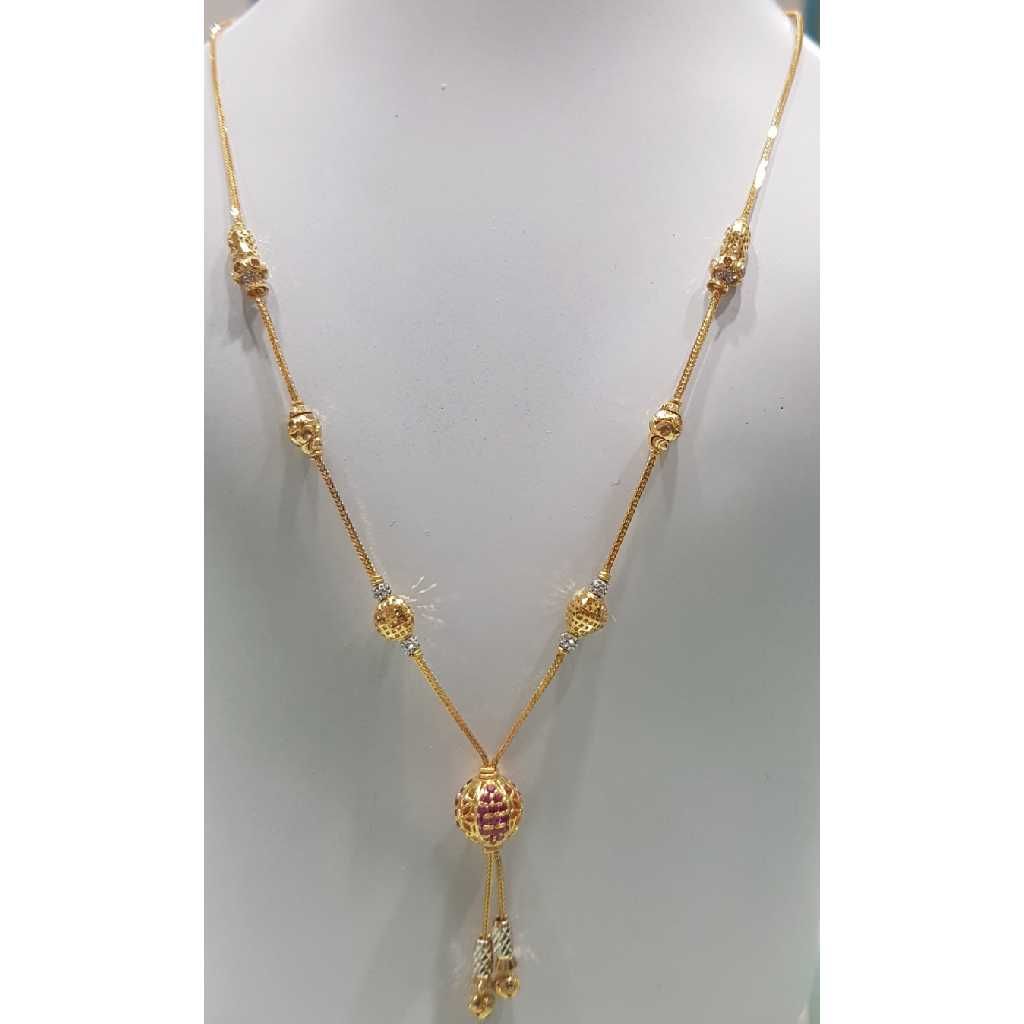 22K / 916 Gold Ladies Classic Moti Necklace