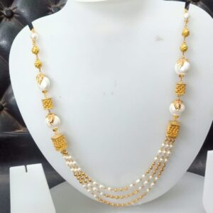 916 Gold Fancy Tripal Layer Mala