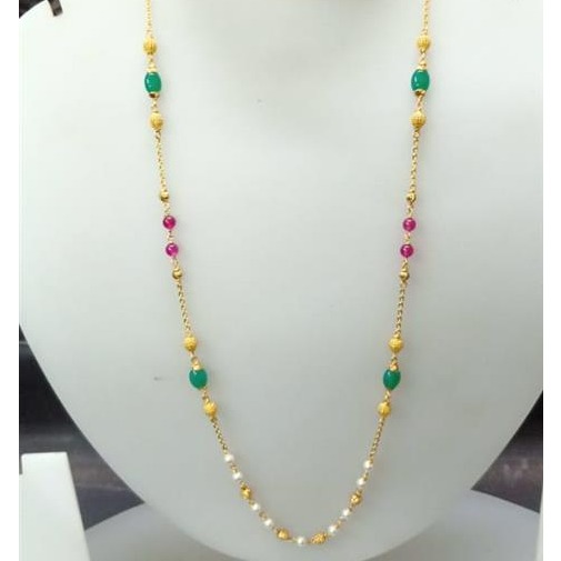 Gold colourful necklace for women