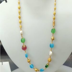 Gold unique diamond mala