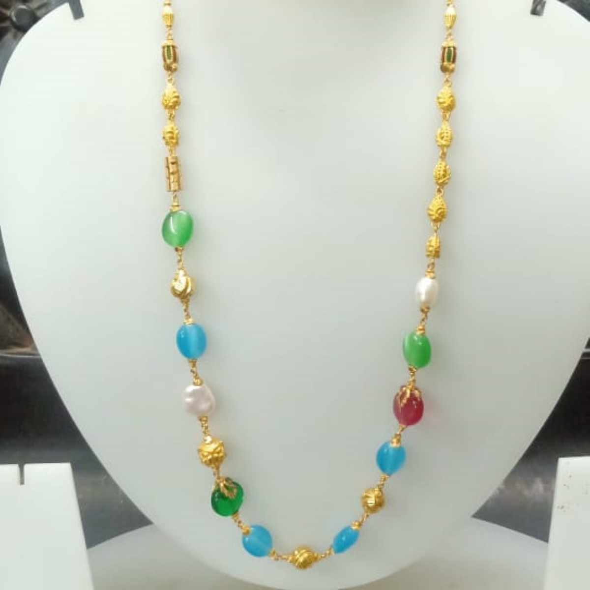 22 KT Gold Fancy Special Occasion Antique Mala CJAM57