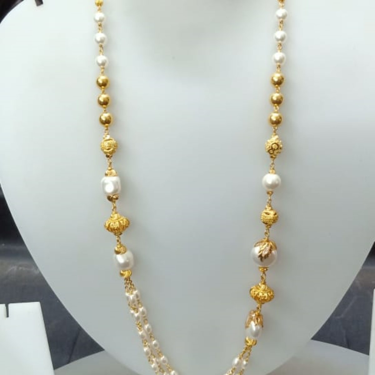 22 KT Gold Modern Ethnic Antique Mala CJAM46
