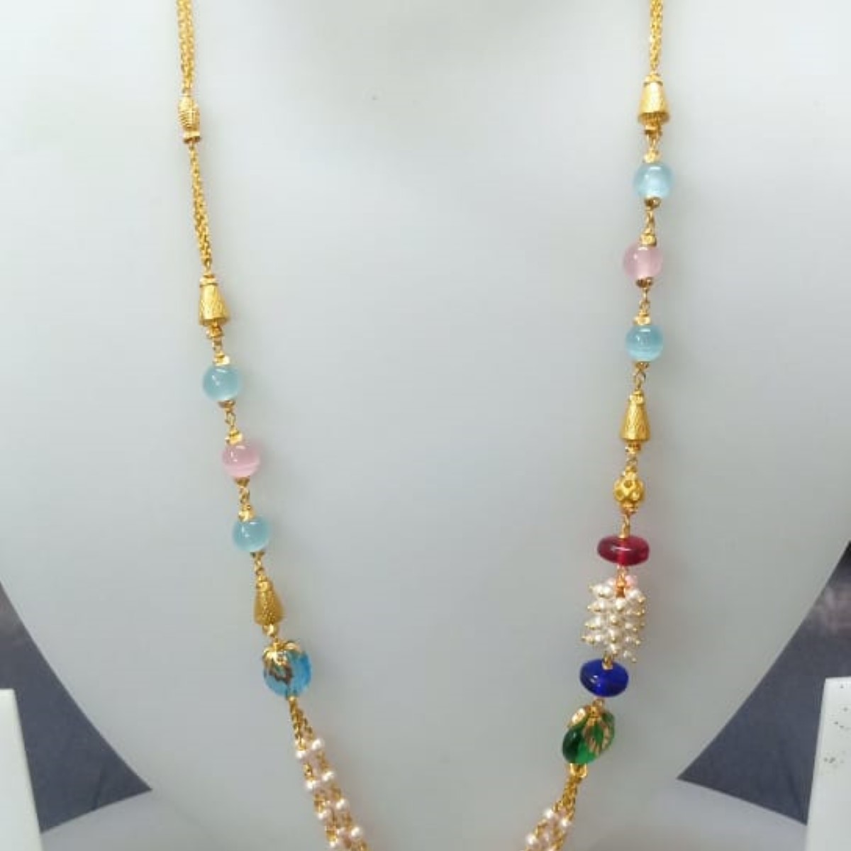 22 KT Gold Fancy Special Occasion Antique Mala CJAM45