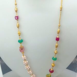 22 KT Gold Trendy Ethnic Antique Mala CJAM40