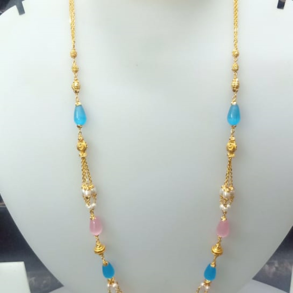 22 KT Gold Modern Ethnic Antique Mala CJAM38