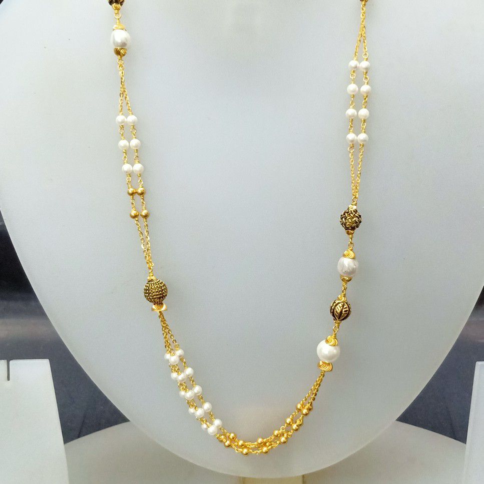 22 Ct White Pearl Fancy Mala