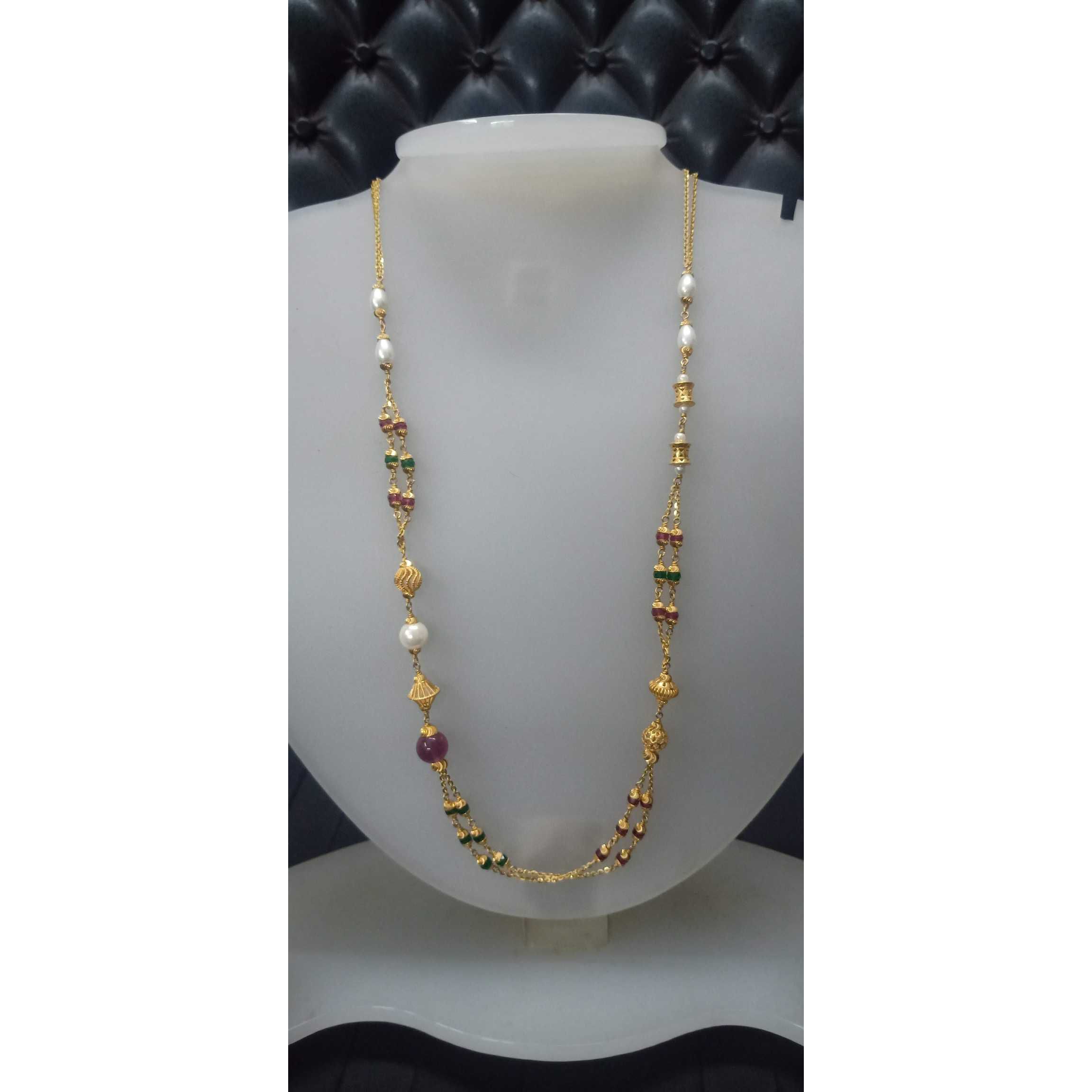 22 Ct Delicate Gold Fancy Mala