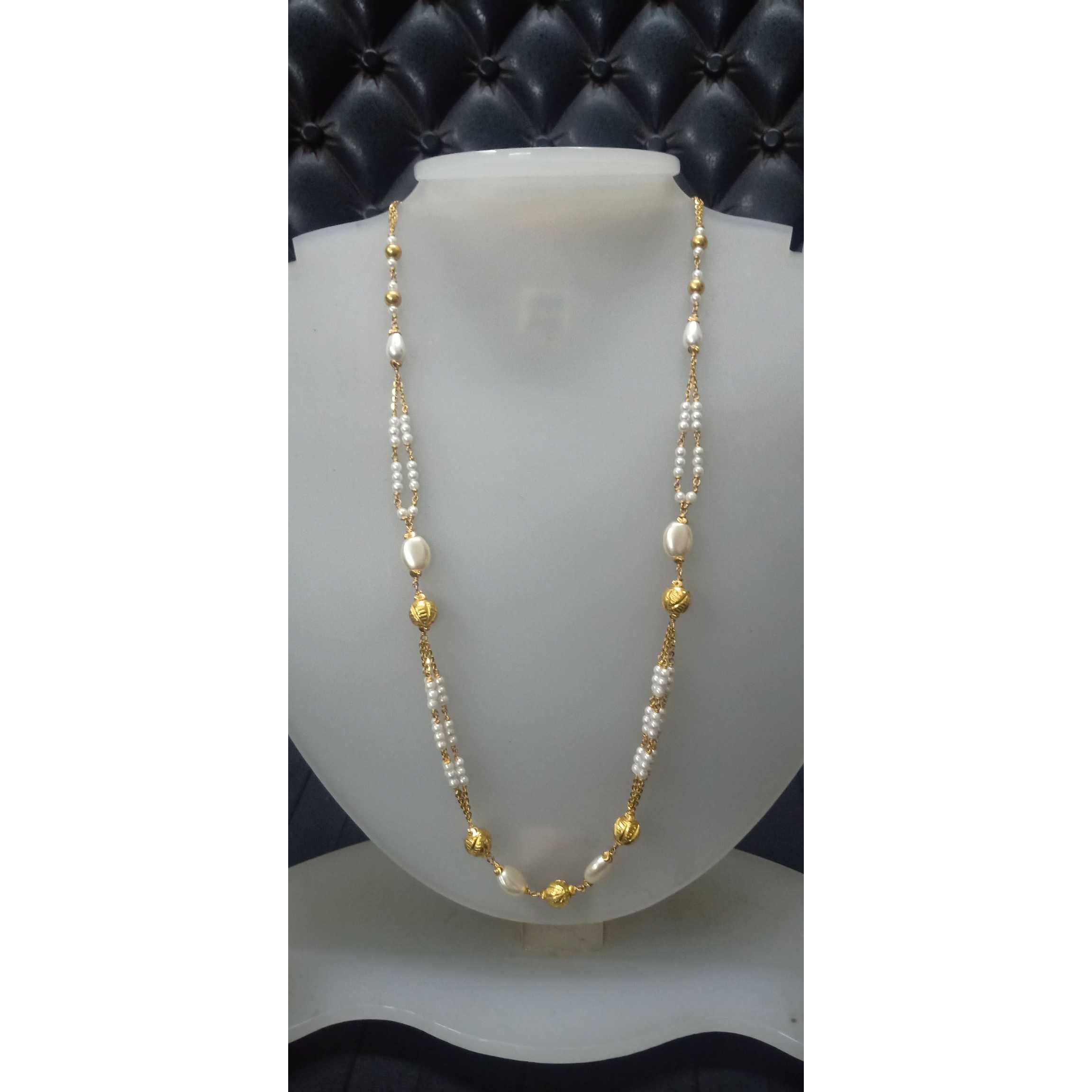 916 Gold White Gorgeous Fancy Mala