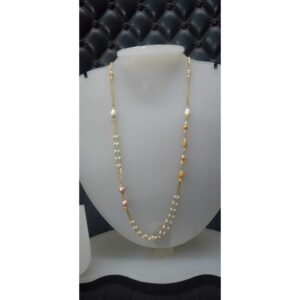 916 Gold White Classic Fancy Mala