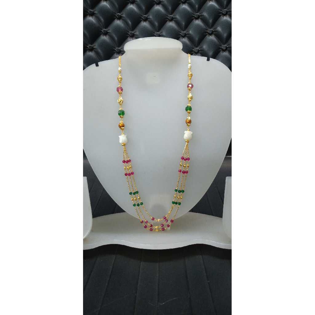 916 Gold Fancy Colorful Bridal Mala