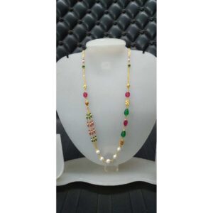 916 Gold Fancy Colored Stone Mala