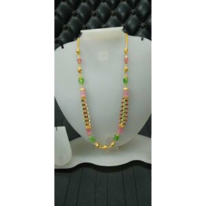 916 Gold Attractive Colorful Beaded Chain Mala