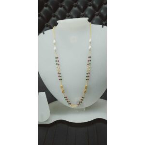 916 Colorful Beaded Gold Fancy Mala