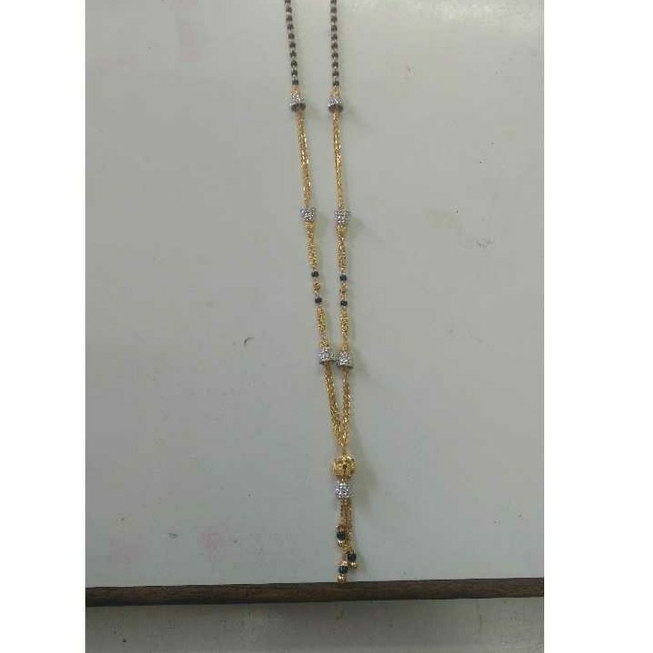 22K Gold Ladies Indian Fancy Mangalsutra Yellow