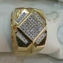 18k Italian Gold Gents Fancy Ring Yellow