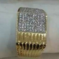 18k Italian Gold Gents Fancy Ring Yellow
