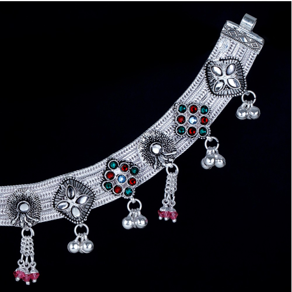 Silver Attractive Latkan Ghughari Payal