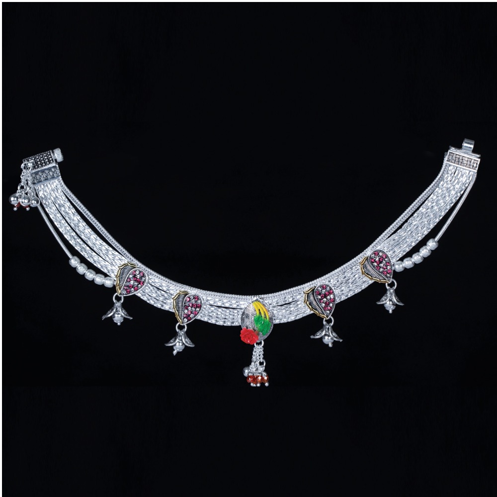 Silver Modern Design Broad Payal