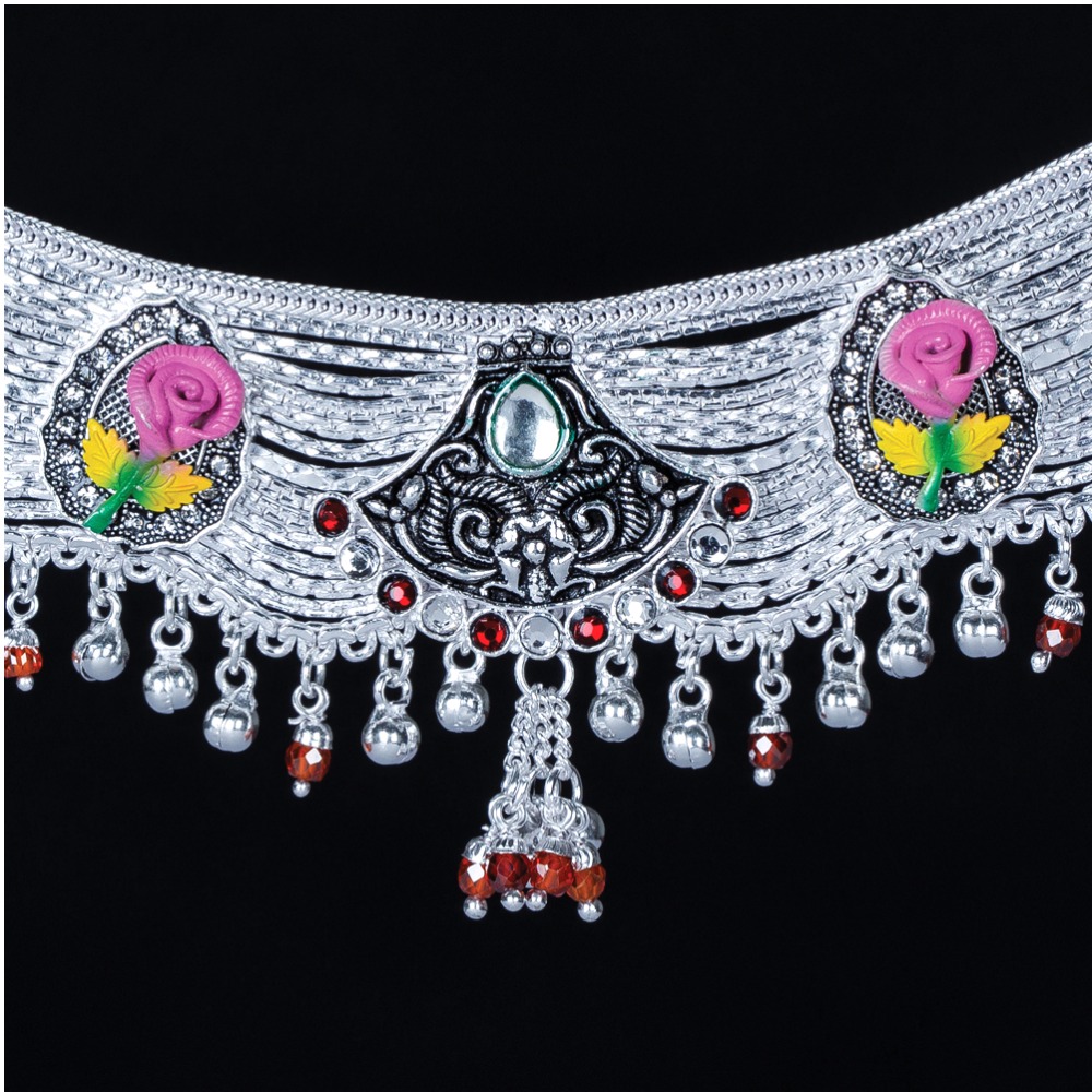Silver Designer Broad Payal