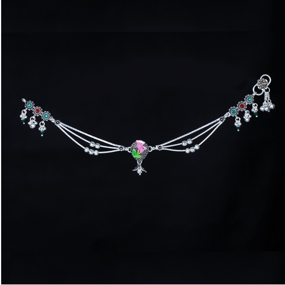 Silver Fancy 3 Layer Payal