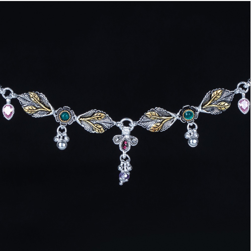 Silver Antique Latkan Payal