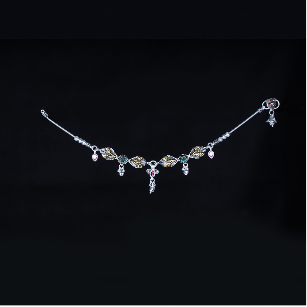 Silver Antique Latkan Payal