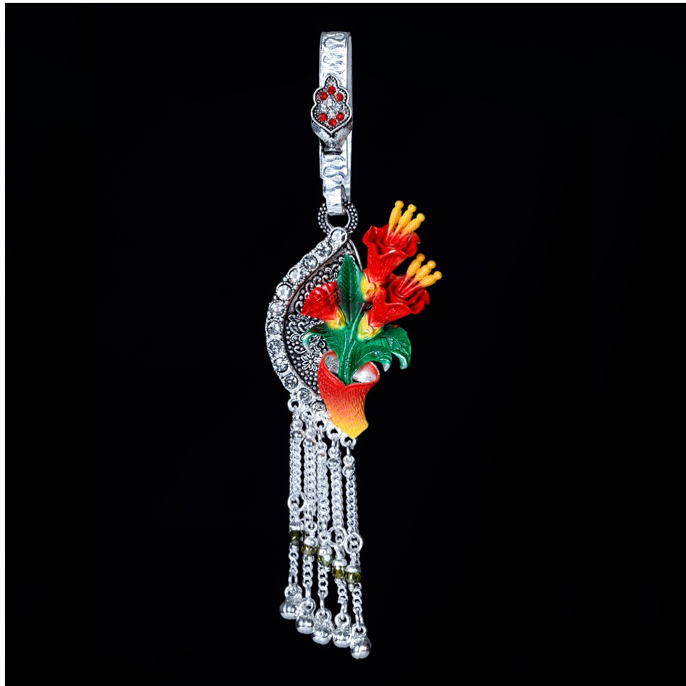 Silver Colorful Flower Design Juda