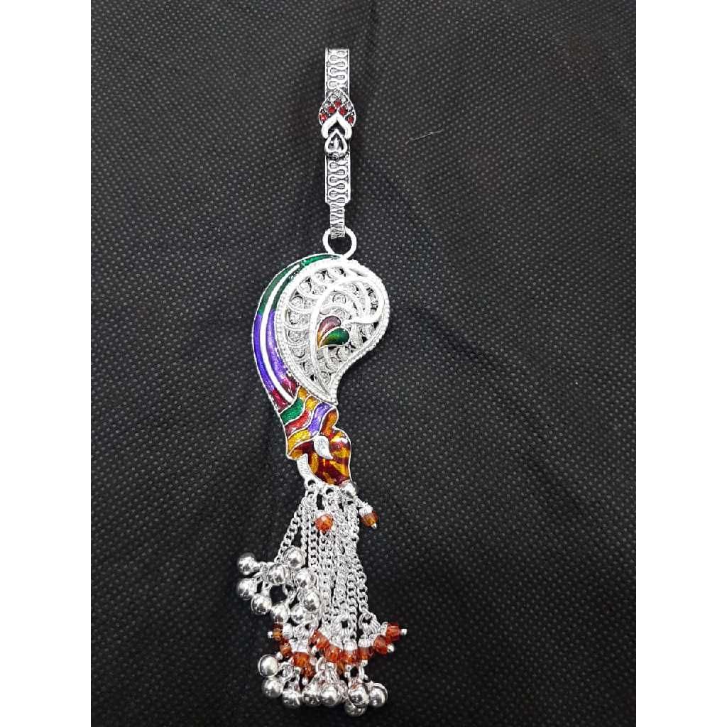 Silver Attractive Meenakari Juda