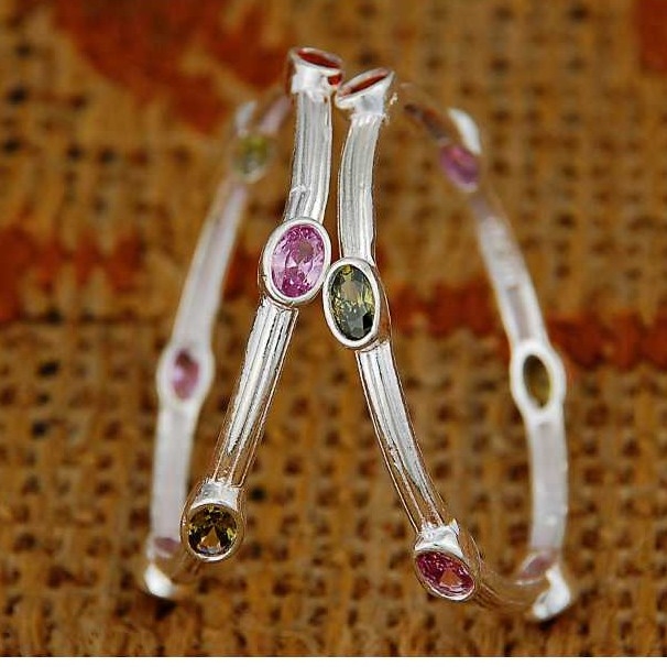 Silver Kids Indian Fancy Kadli White