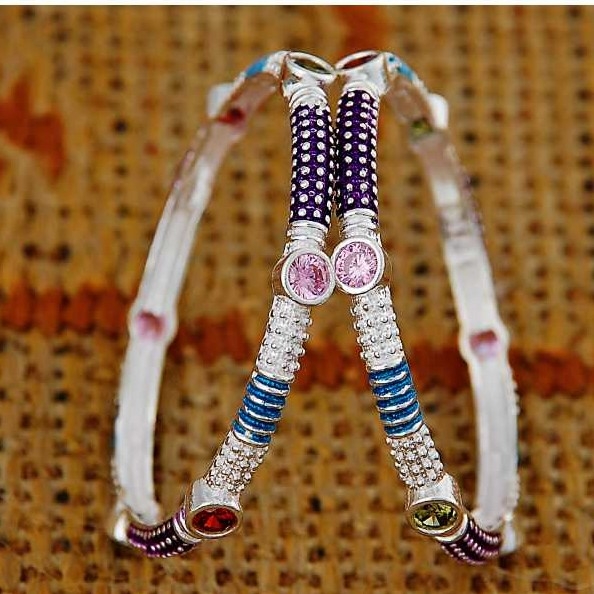 Silver Kids Indian Fancy Kadli White