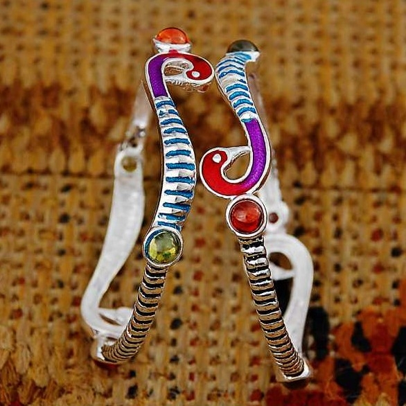 Silver Kids Fancy Kadli White